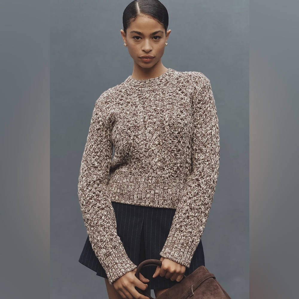 Pistola‎ Quinn Long-Sleeve Crop Knit Sweater